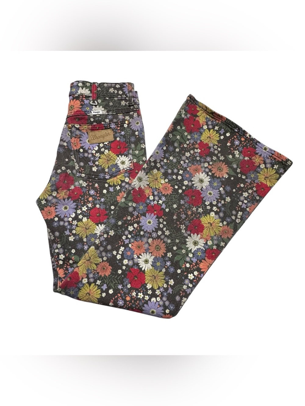 Wrangler Women Blooms Wanderer 622 High Rise/Flare Jeans Sz.27x32,5” Boho Hippie - Picture 4 of 12